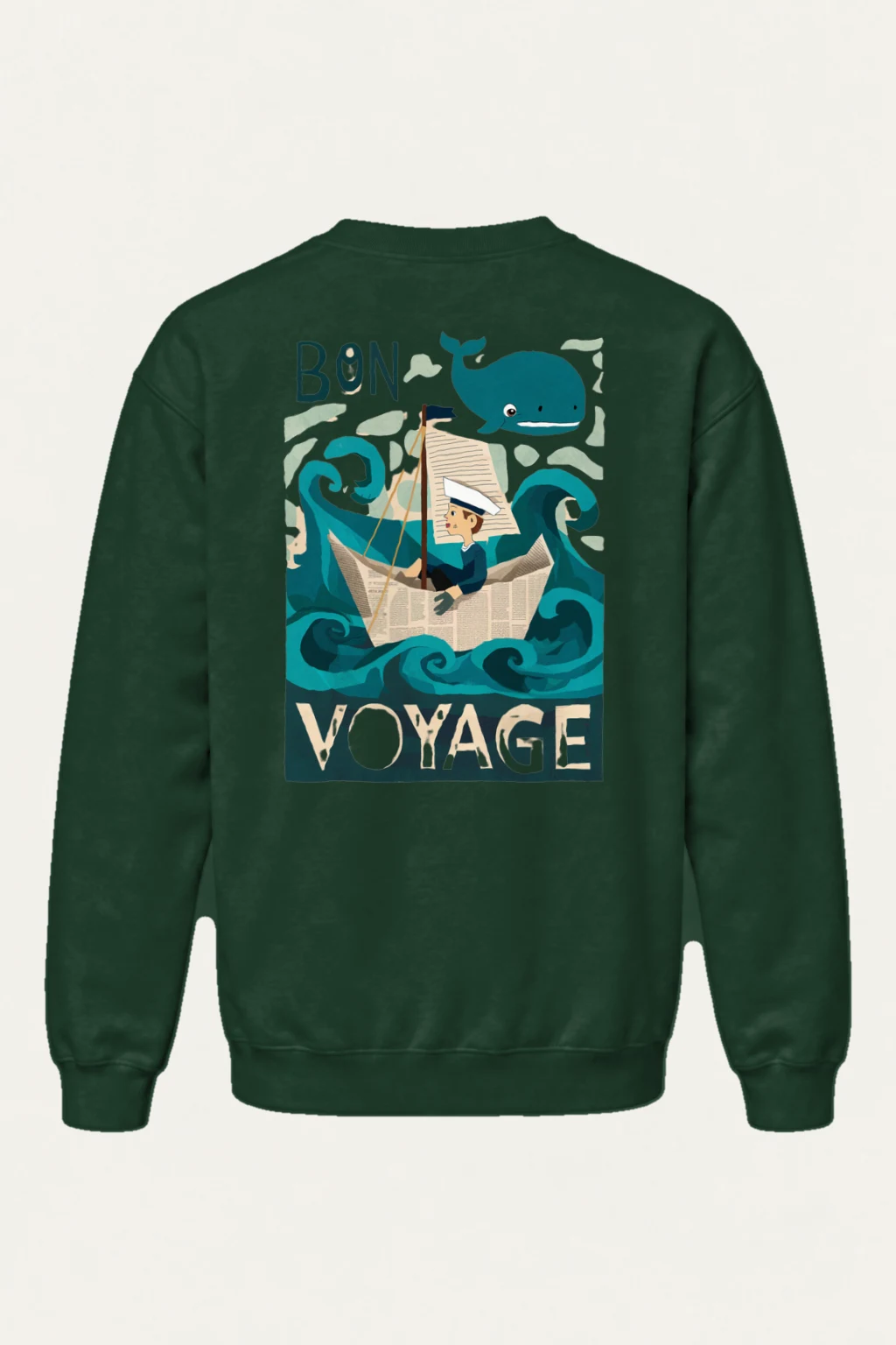"Bon Voyage Sailor" Heavy Blend Unisex Crewneck Sweatshirt | Gildan 18000
