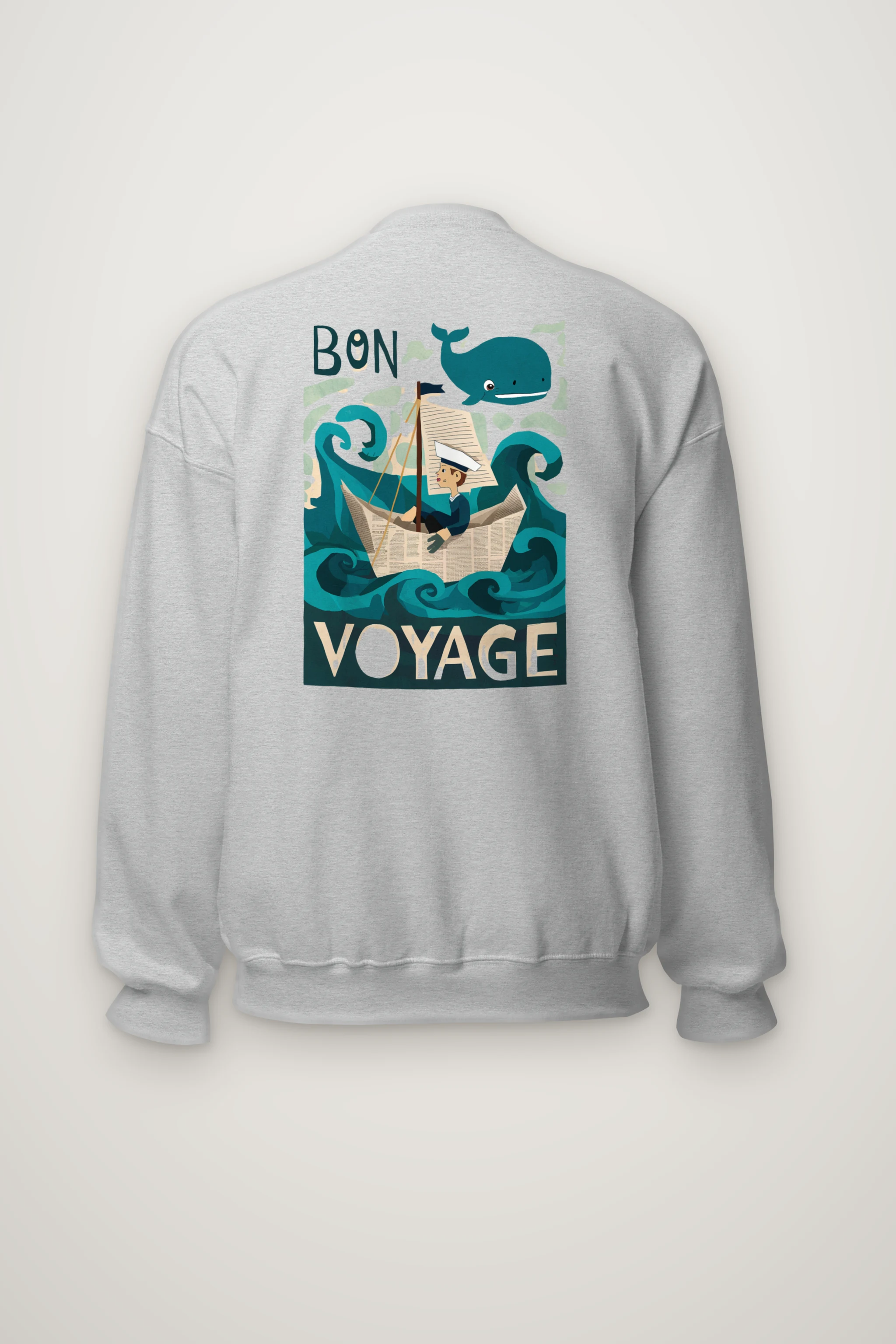 "Bon Voyage Sailor" Heavy Blend Unisex Crewneck Sweatshirt