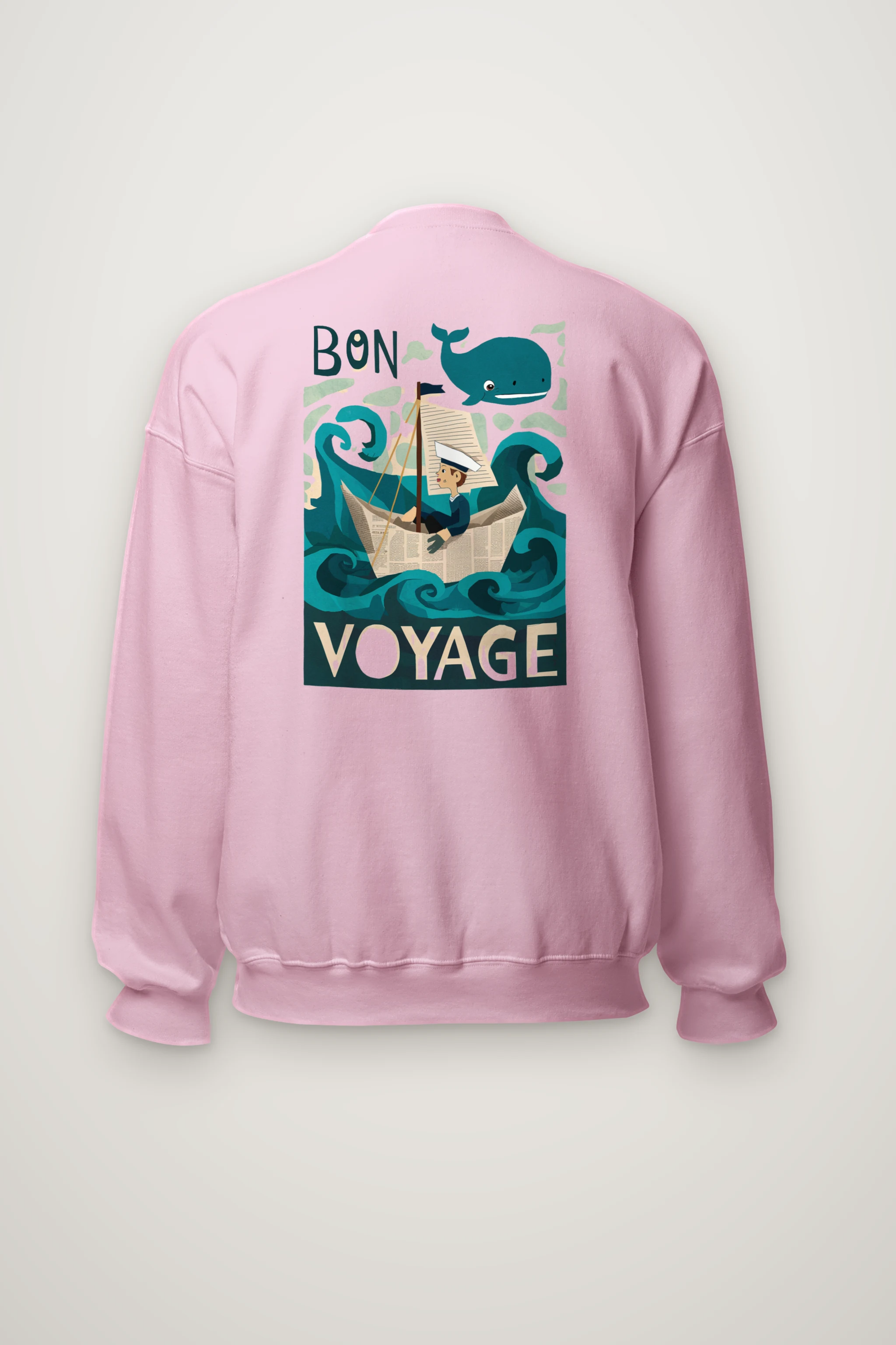 "Bon Voyage Sailor" Heavy Blend Unisex Crewneck Sweatshirt