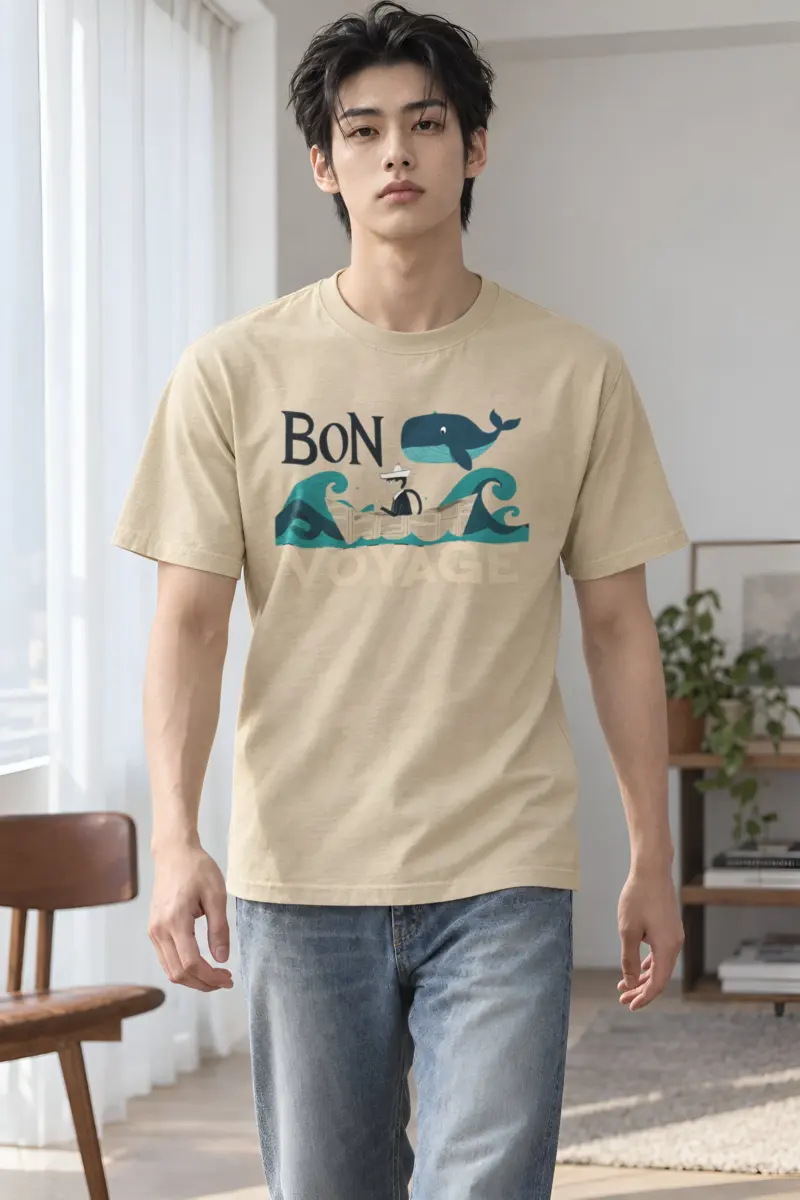 "Bon Voyage Sailor" Heavyweight Unisex Crewneck T-shirt