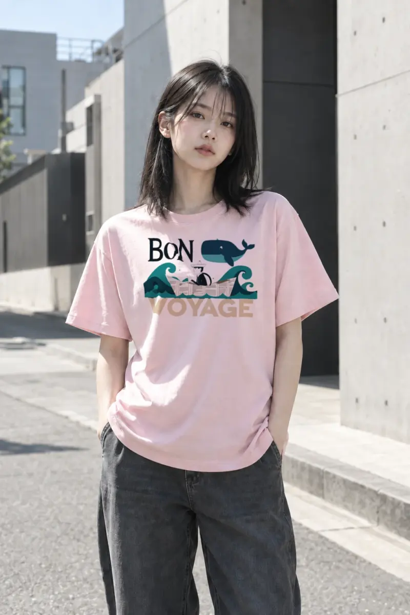 “Bon Voyage Sailor” Heavyweight Unisex Crewneck T-shirt | Gildan 5000