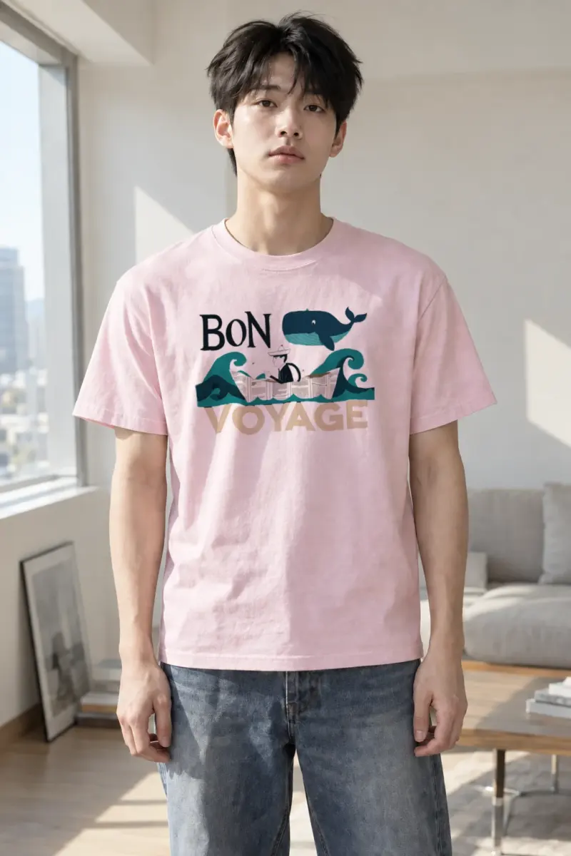 "Bon Voyage Sailor" Heavyweight Unisex Crewneck T-shirt | Gildan 5000