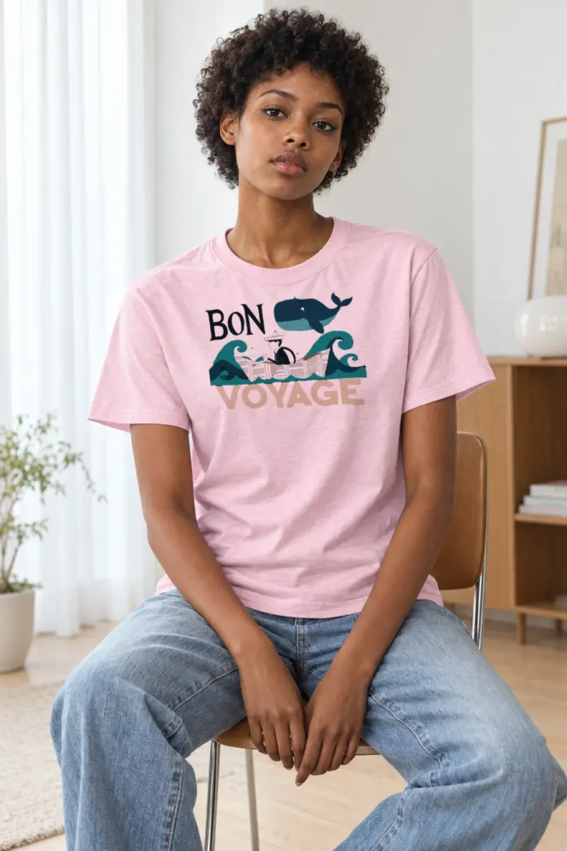 "Bon Voyage Sailor" Heavyweight Unisex Crewneck T-shirt | Gildan 5000