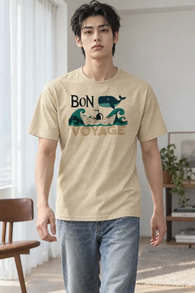 "Bon Voyage Sailor" Heavyweight Unisex Crewneck T-shirt