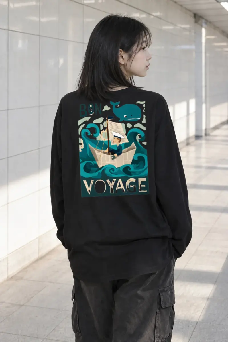 “Bon Voyage Sailor” Unisex Longsleeve T-shirt | Gildan 2400