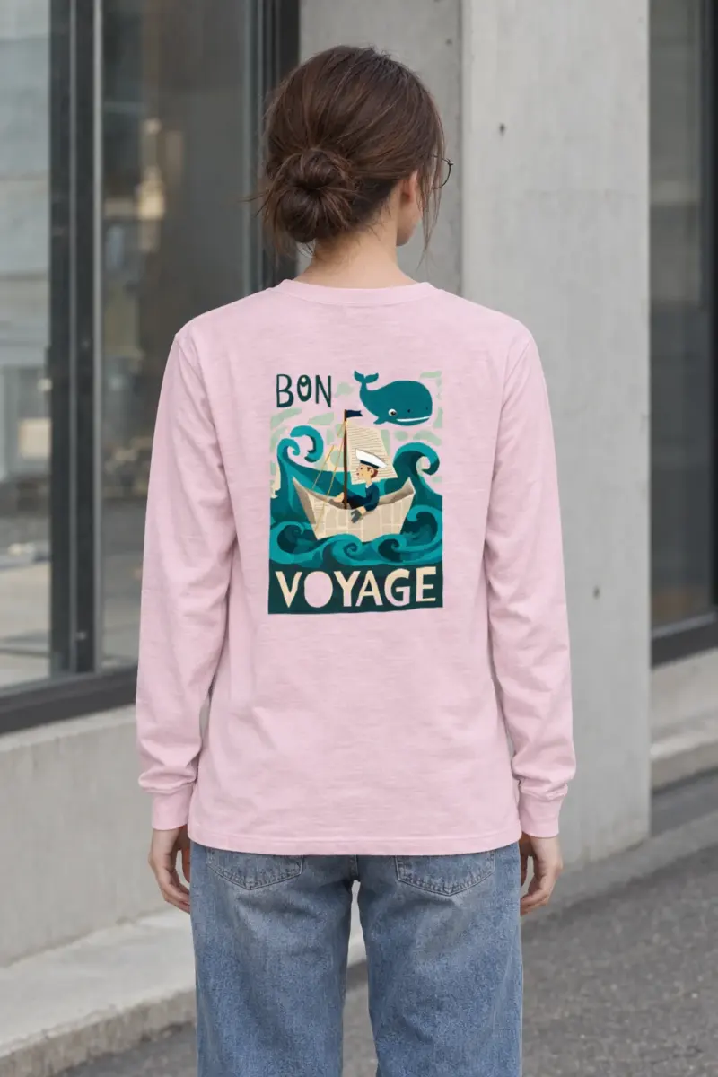 "Bon Voyage Sailor" Unisex Longsleeve T-shirt