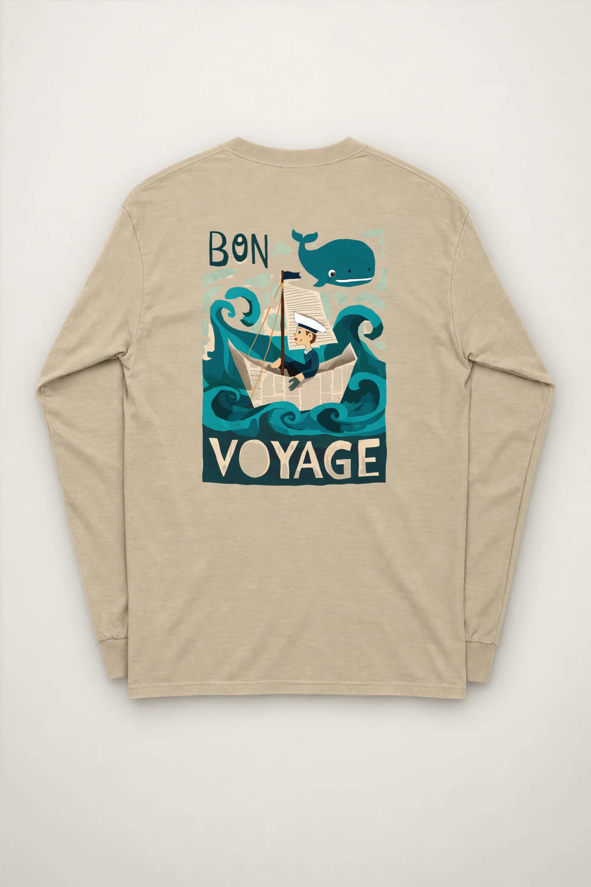 "Bon Voyage Sailor" Unisex Longsleeve T-shirt
