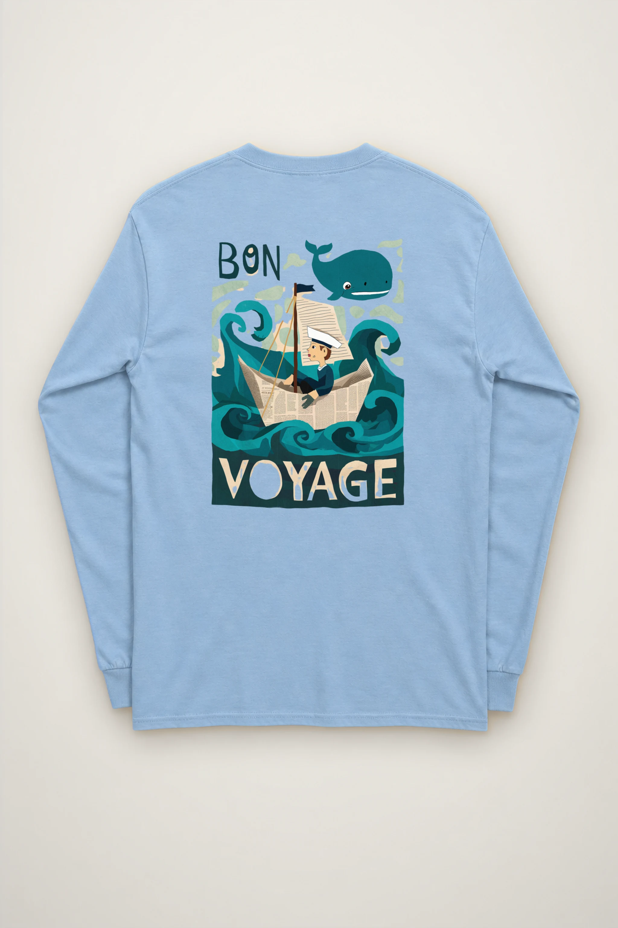 "Bon Voyage Sailor" Unisex Longsleeve T-shirt