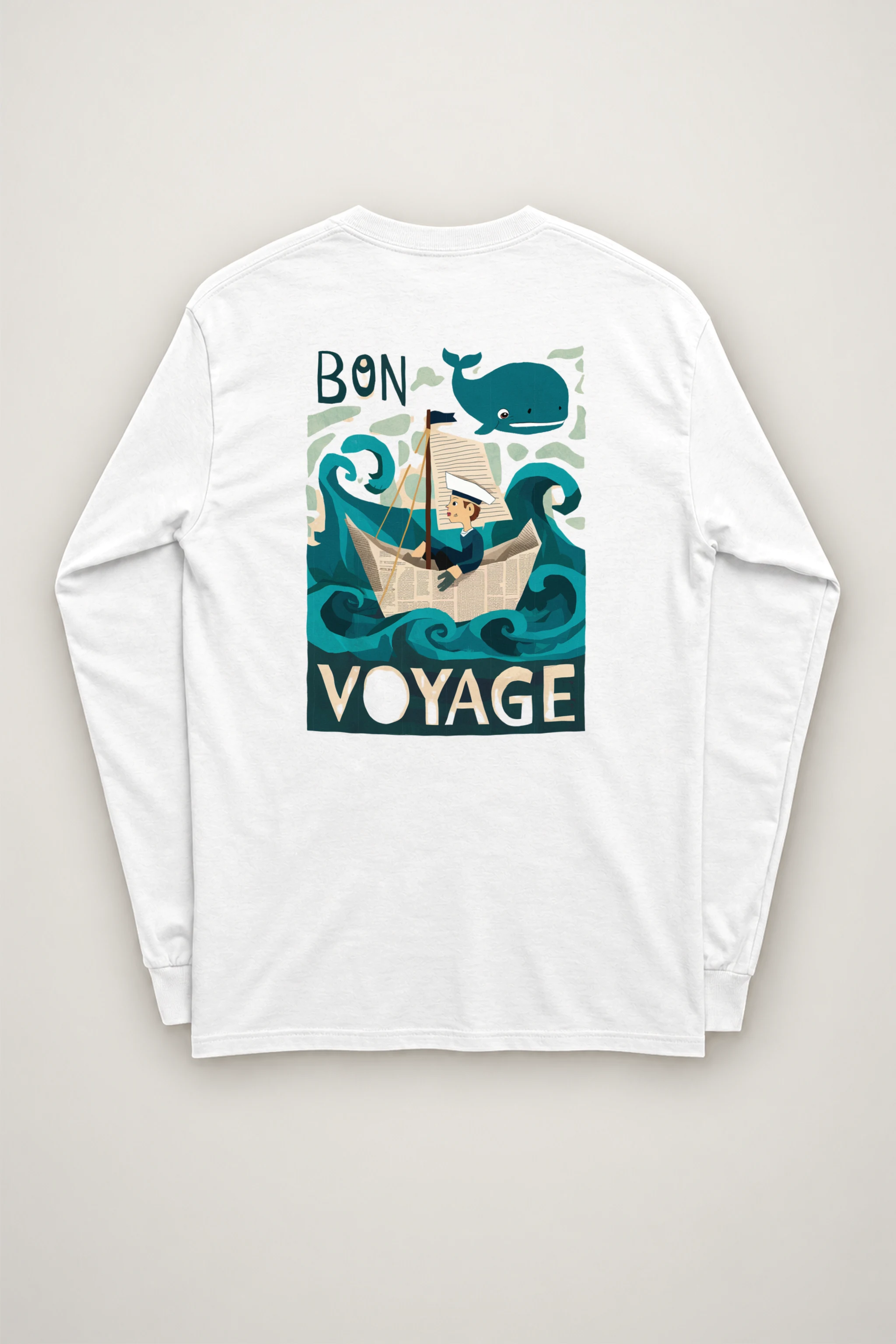 "Bon Voyage Sailor" Unisex Longsleeve T-shirt
