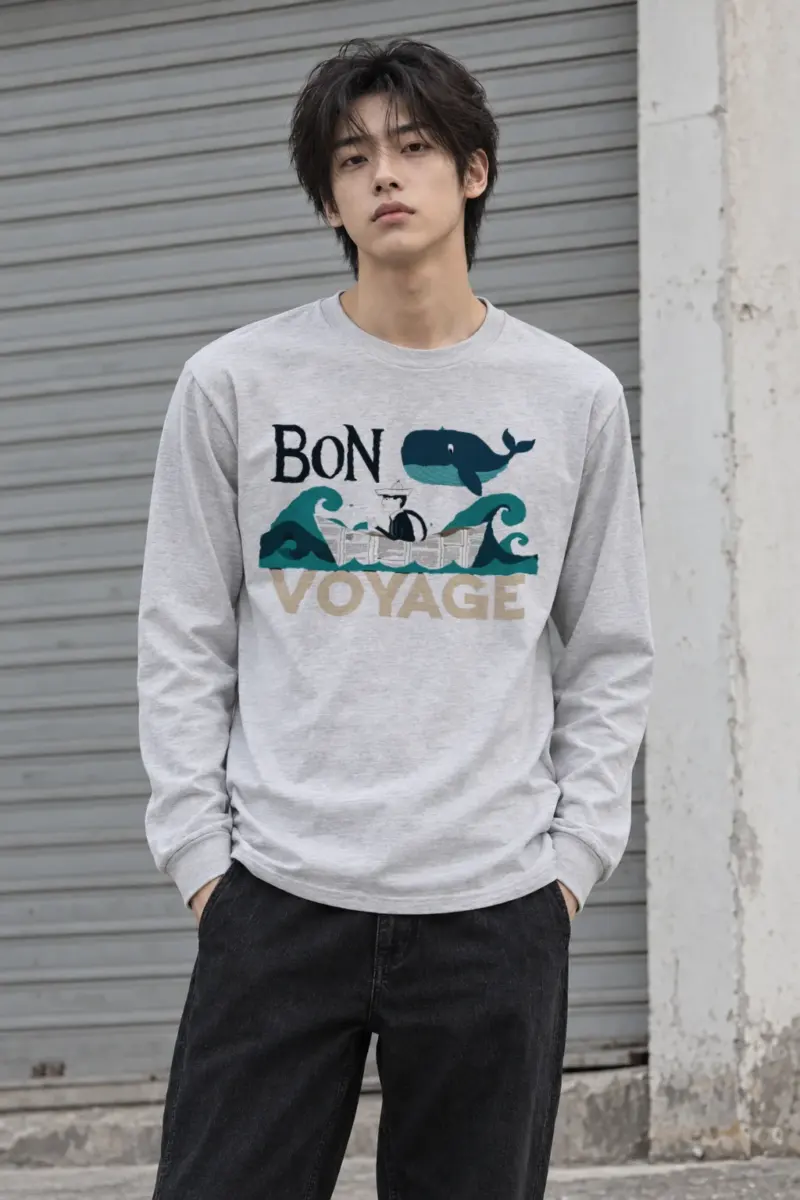 "Bon Voyage" Unisex Longsleeve T-shirt | Gildan 2400