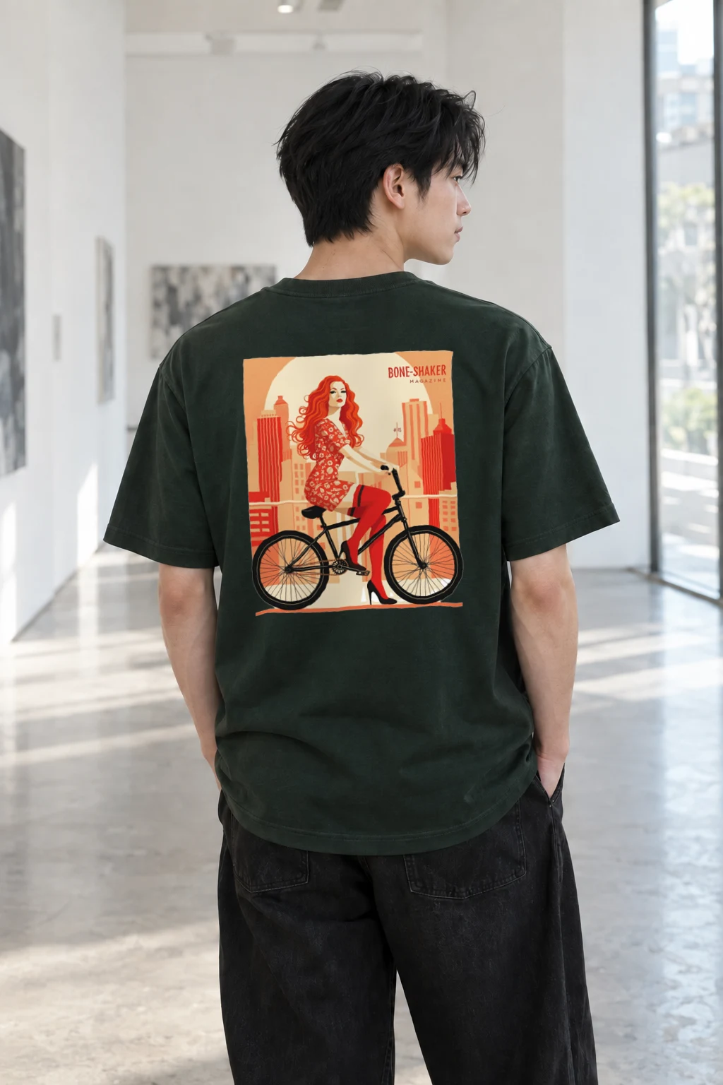 "Bone-Shaker Magazine" Heavyweight Unisex Crewneck T-shirt | Gildan 5000