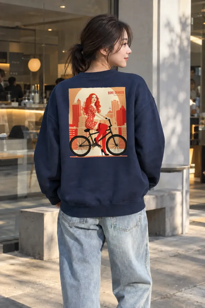 “Bone-Shaker Ride” Heavy Blend Unisex Crewneck Sweatshirt | Gildan 18000