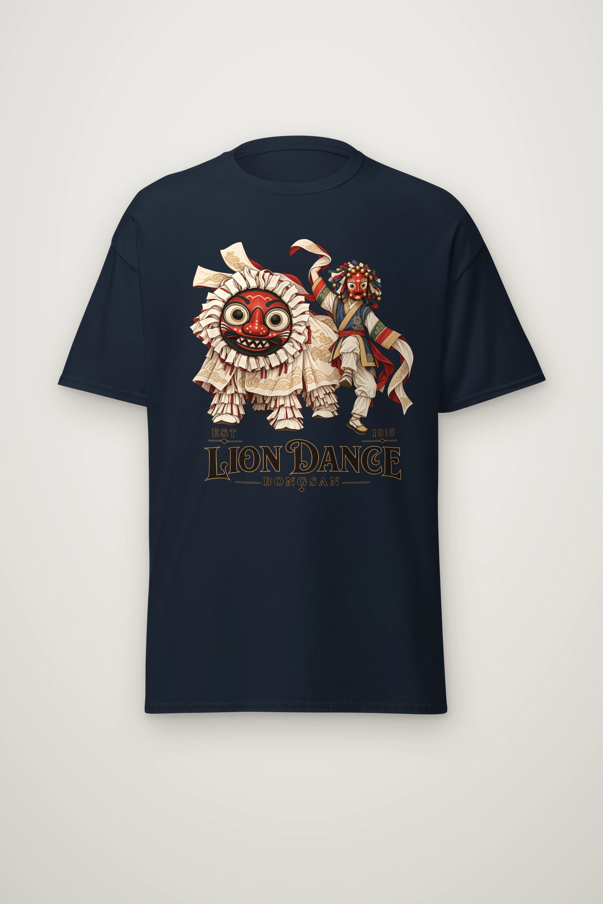 "Bongsan Lion Dance" Heavyweight Unisex Crewneck T-shirt
