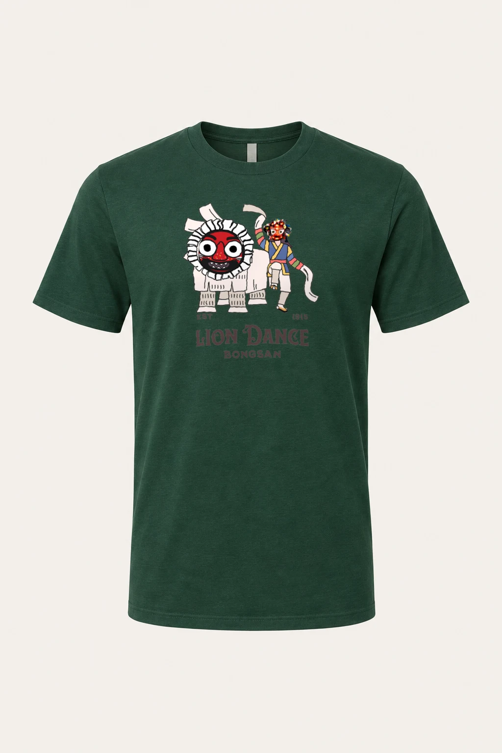 "Bongsan Lion Dance" Heavyweight Unisex Crewneck T-shirt | Gildan 5000