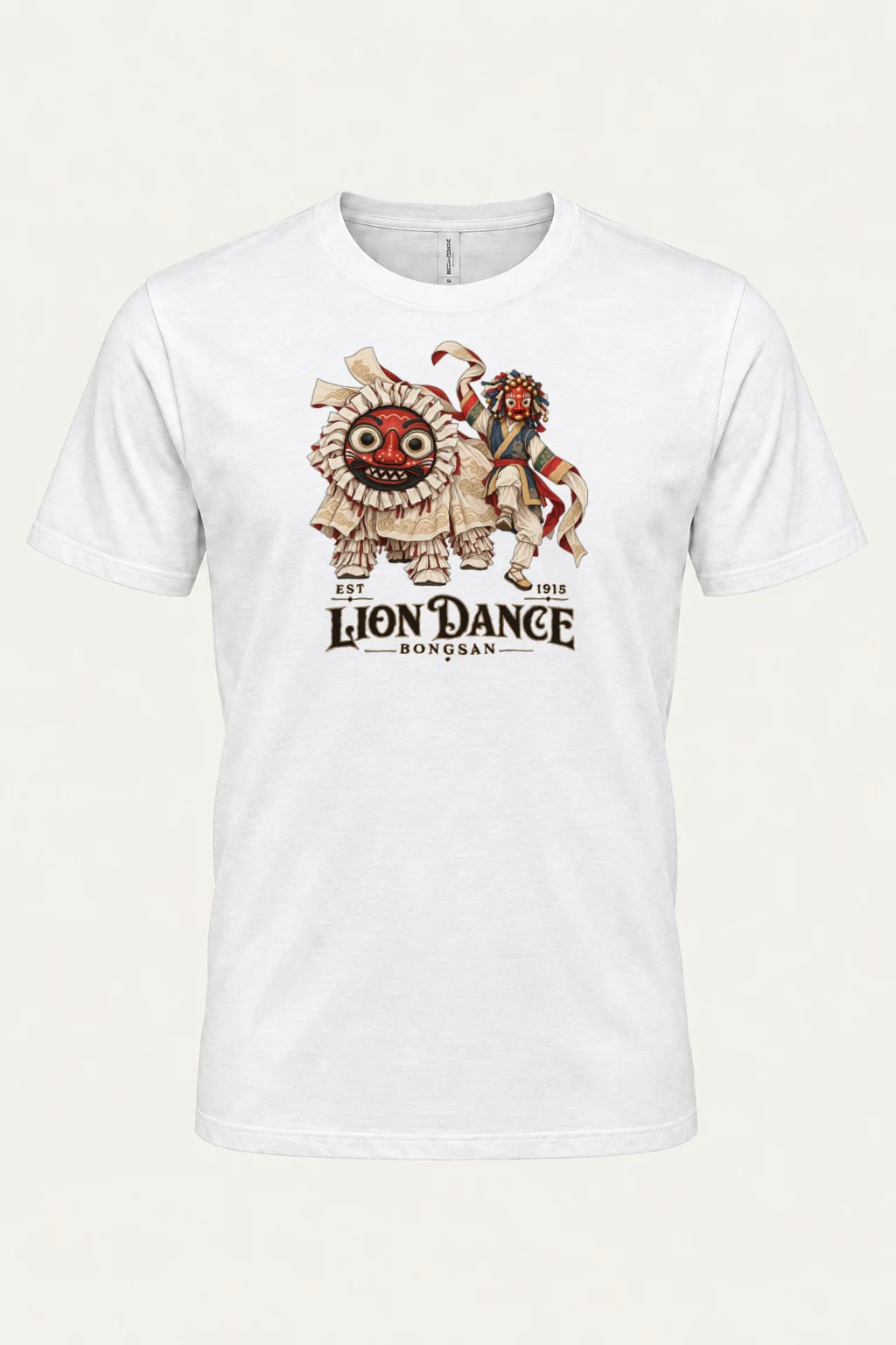 "Bongsan Lion Dance" Heavyweight Unisex Crewneck T-shirt | Gildan 5000