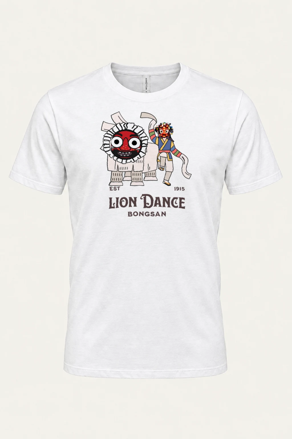 "Bongsan Lion Dance" Heavyweight Unisex Crewneck T-shirt | Gildan 5000