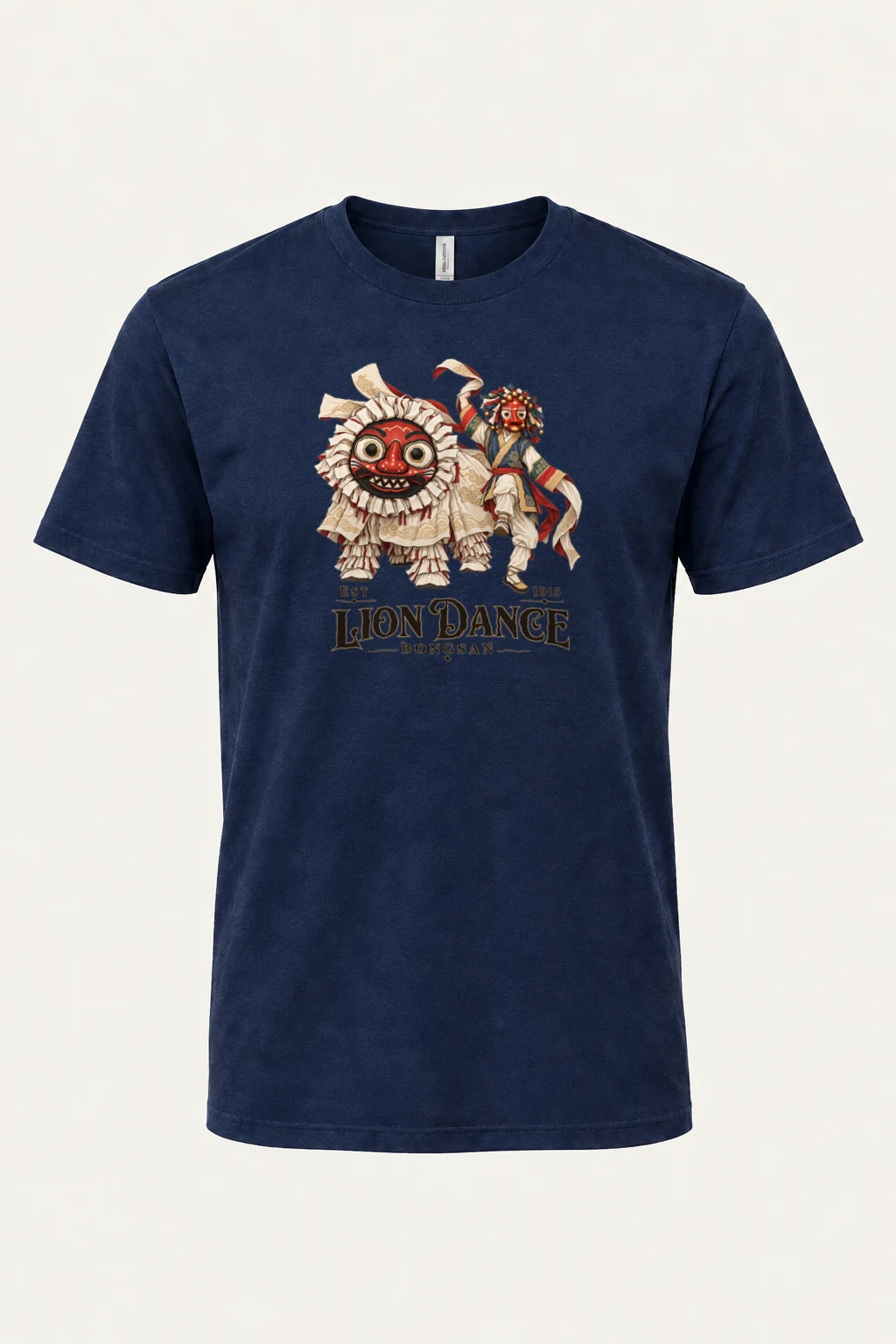 "Bongsan Lion Dance" Heavyweight Unisex Crewneck T-shirt | Gildan 5000