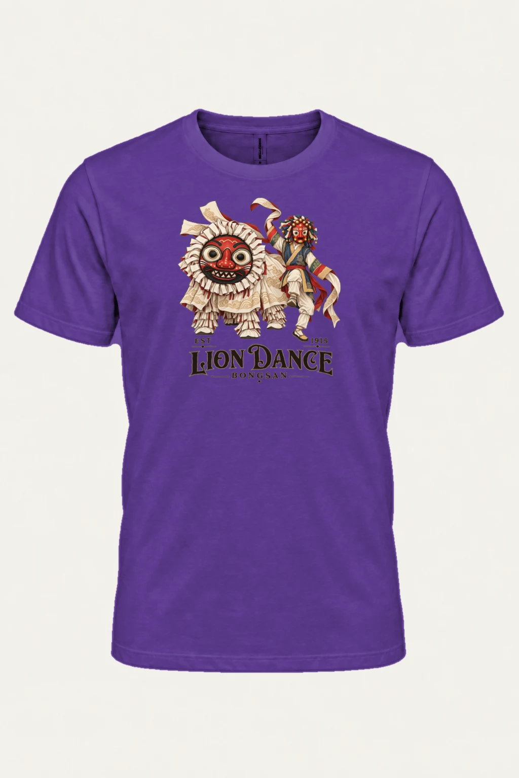 "Bongsan Lion Dance" Heavyweight Unisex Crewneck T-shirt | Gildan 5000