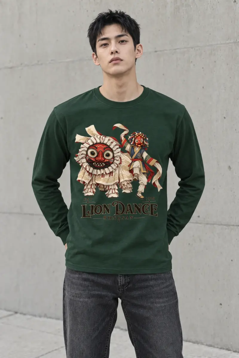 "Bongsan Lion Dance" Unisex Longsleeve T-shirt