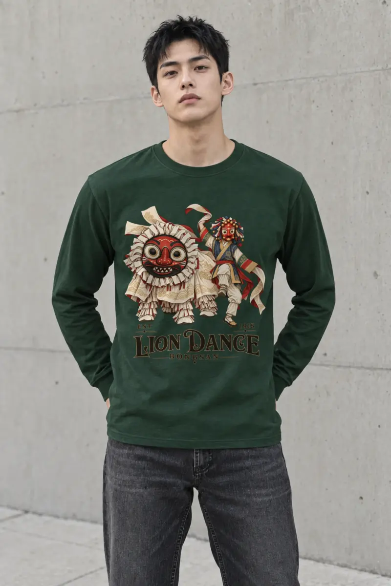 "Bongsan Lion Dance" Unisex Longsleeve T-shirt