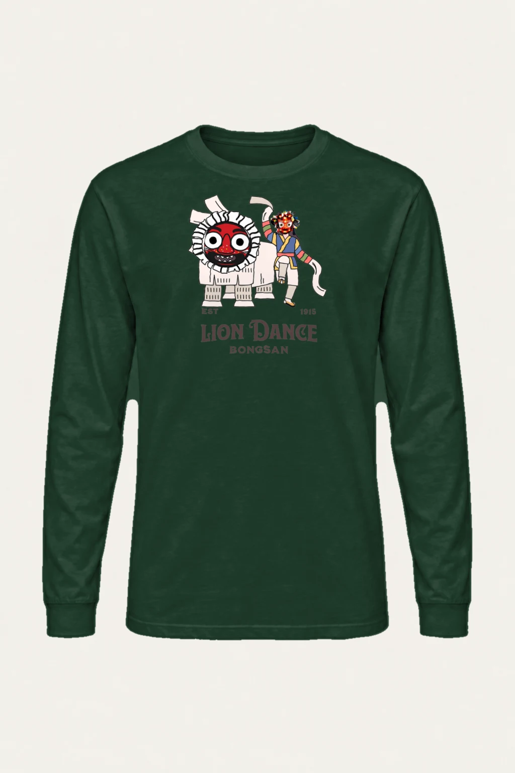 "Bongsan Lion Dance" Unisex Longsleeve T-shirt | Gildan 2400