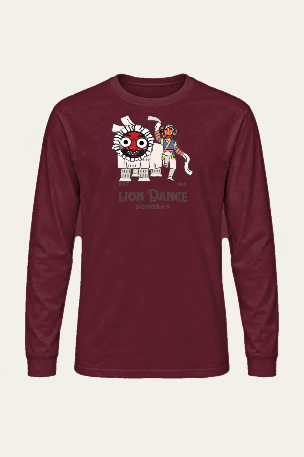 "Bongsan Lion Dance" Unisex Longsleeve T-shirt | Gildan 2400