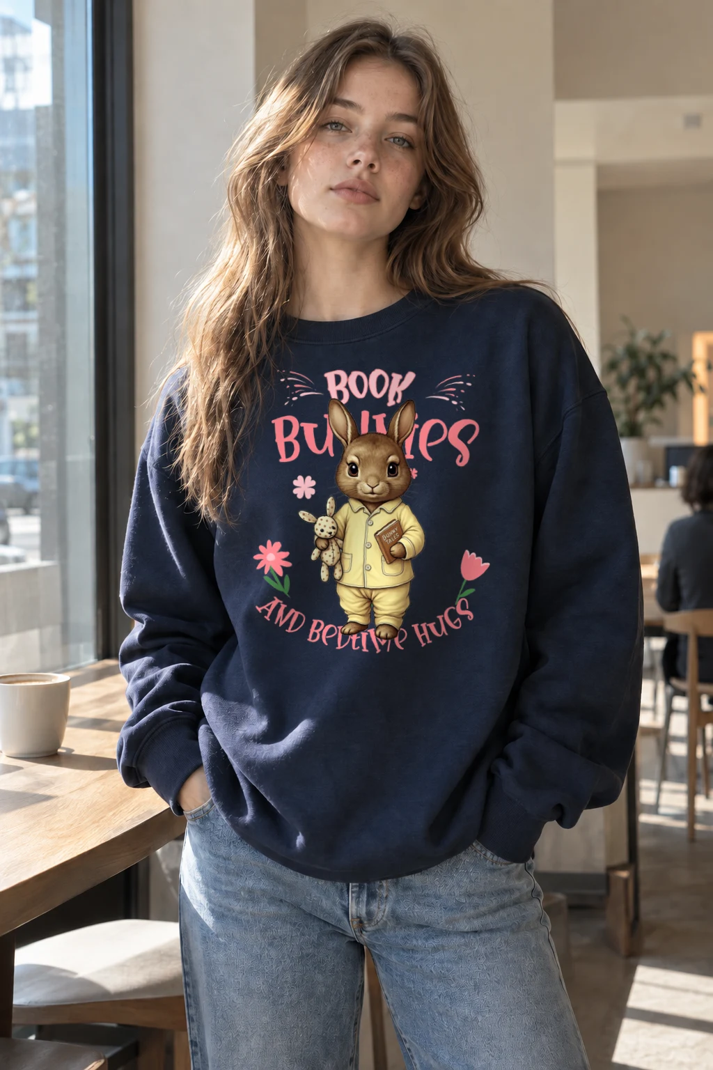 "Book Bunnies" Heavy Blend Unisex Crewneck Sweatshirt | Gildan 18000