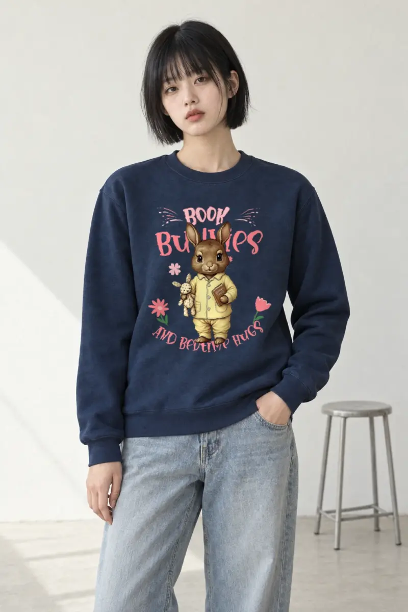 "Book Bunnies" Heavy Blend Unisex Crewneck Sweatshirt | Gildan 18000