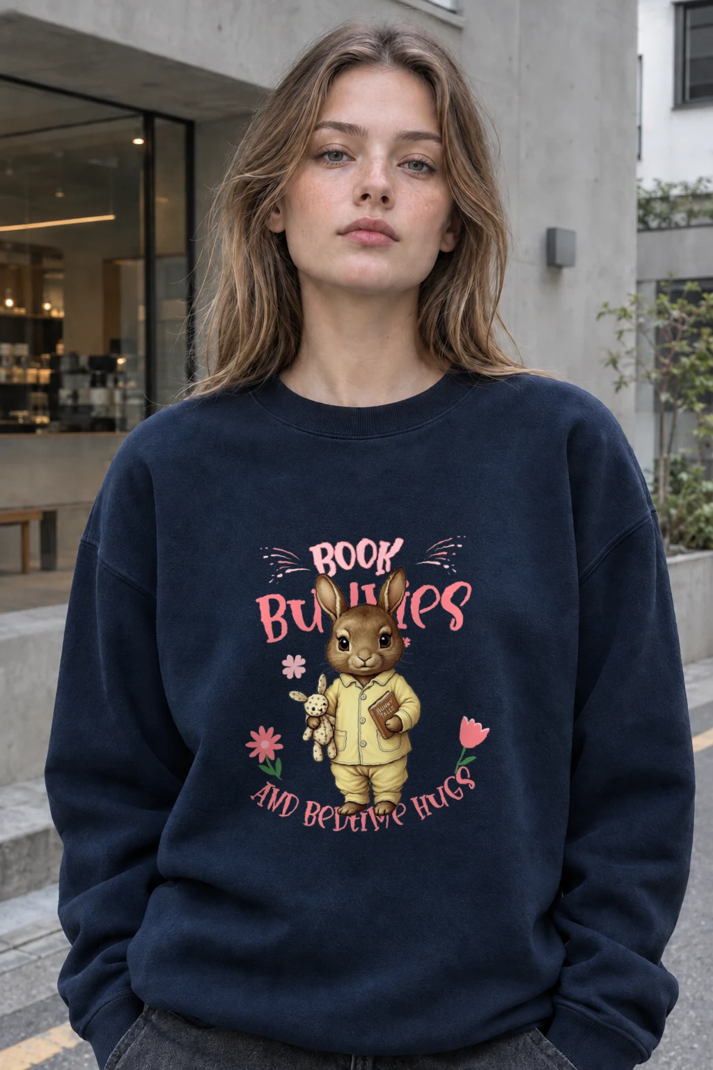"Book Bunnies" Heavy Blend Unisex Crewneck Sweatshirt | Gildan 18000