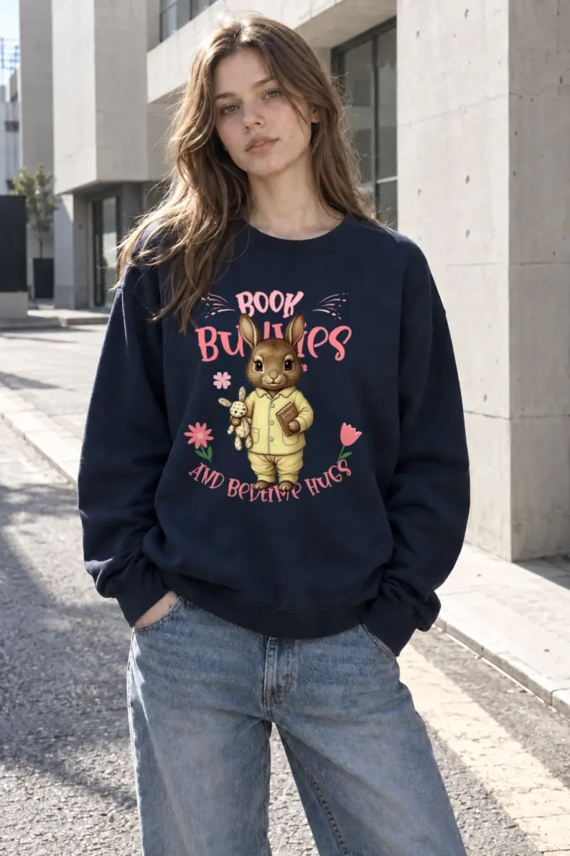 "Book Bunnies" Heavy Blend Unisex Crewneck Sweatshirt | Gildan 18000