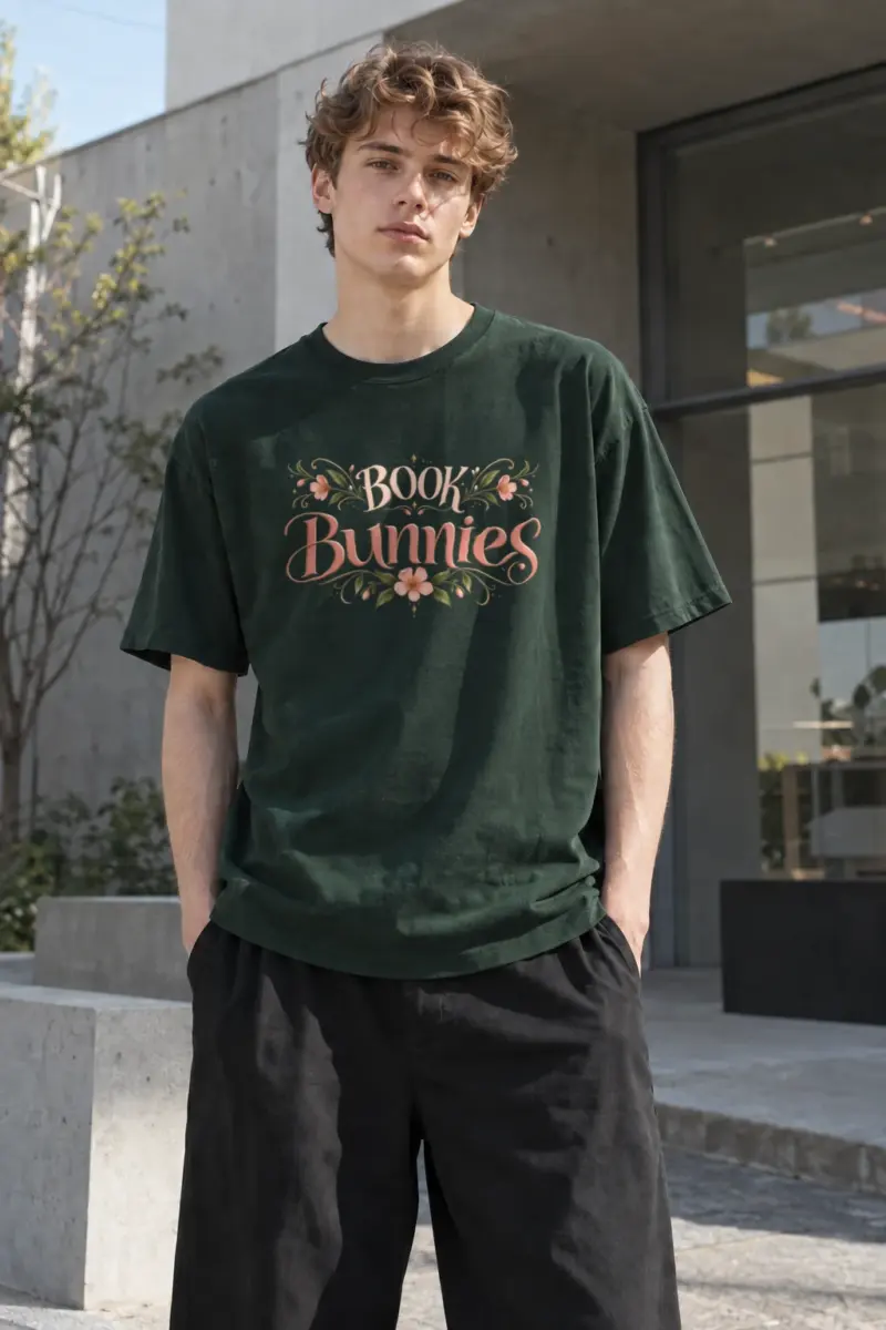 "Book Bunnies" Heavyweight Unisex Crewneck T-shirt | Gildan 5000