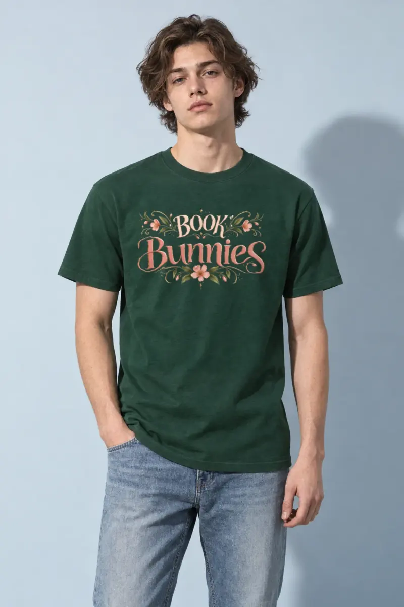 "Book Bunnies" Heavyweight Unisex Crewneck T-shirt | Gildan 5000