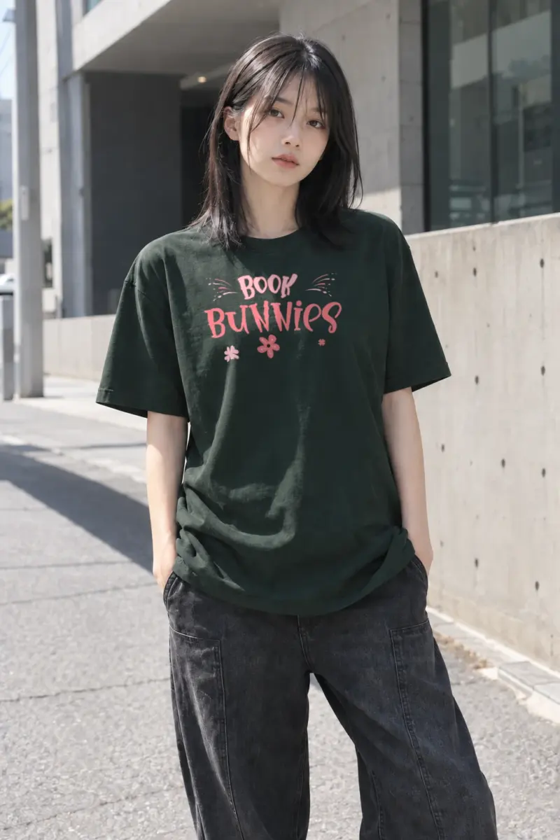 “Book Bunnies” Heavyweight Unisex Crewneck T-shirt | Gildan 5000