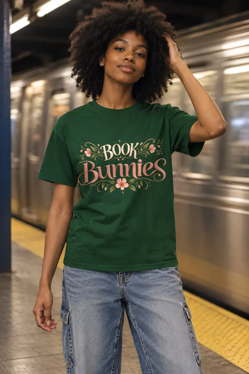 "Book Bunnies" Heavyweight Unisex Crewneck T-shirt