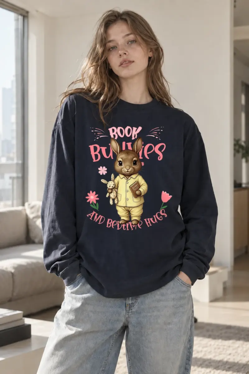 "Book Bunnies" Unisex Longsleeve T-shirt | Gildan 2400