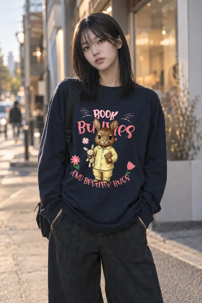 "Book Bunnies" Unisex Longsleeve T-shirt | Gildan 2400