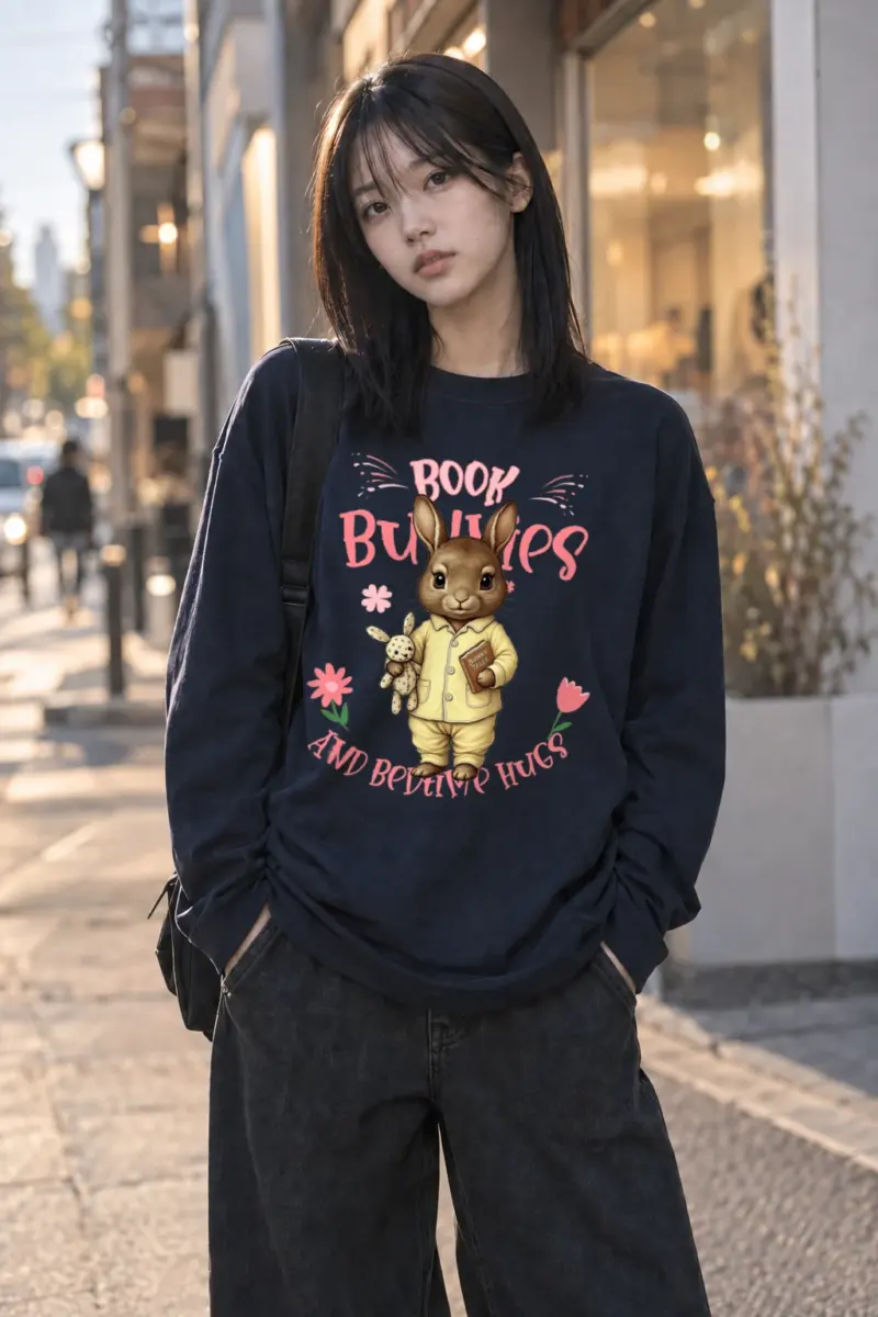 "Book Bunnies" Unisex Longsleeve T-shirt | Gildan 2400