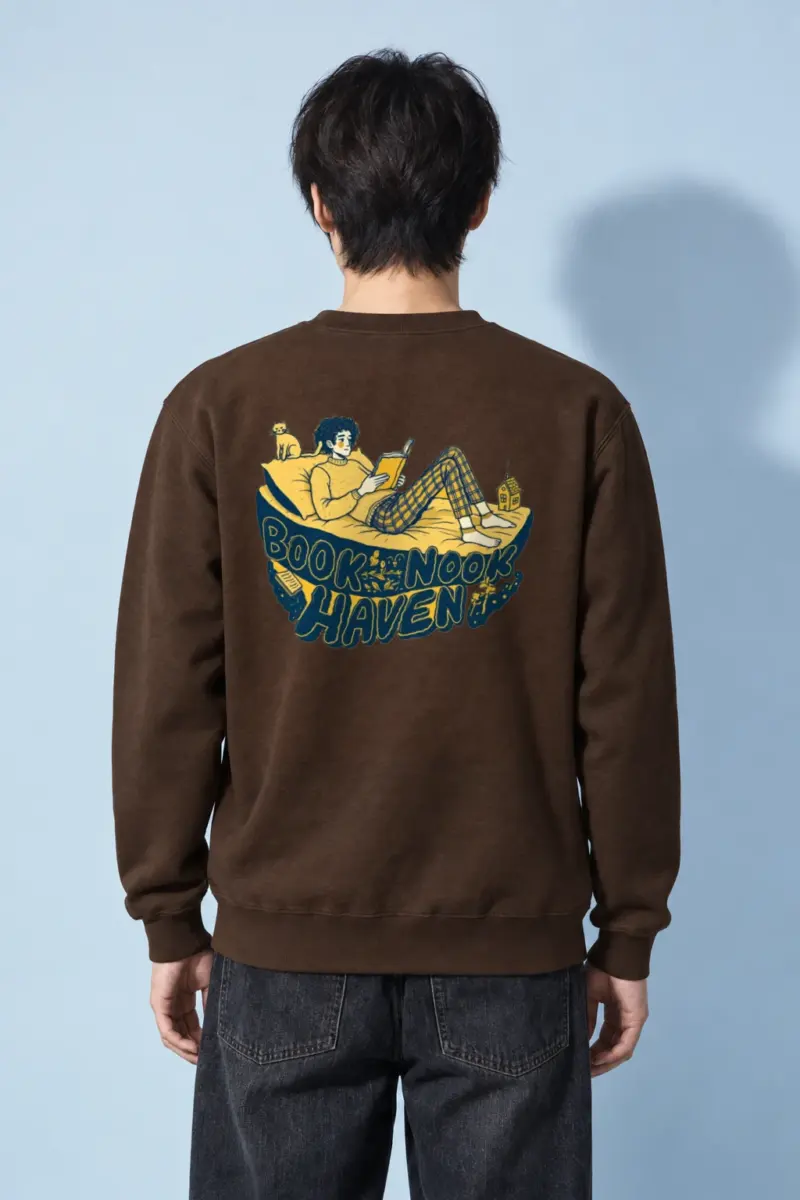 "Book Nook Haven" Heavy Blend Unisex Crewneck Sweatshirt
