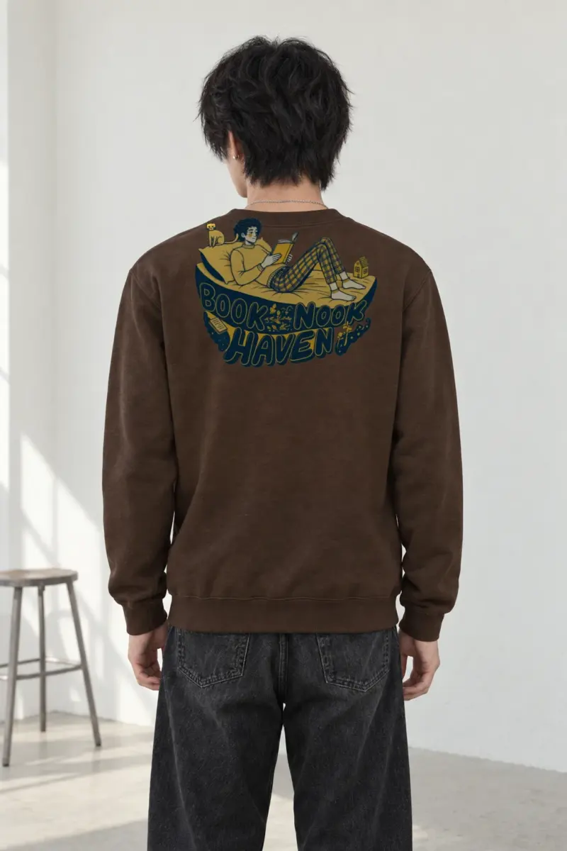 "Book Nook Haven" Heavy Blend Unisex Crewneck Sweatshirt
