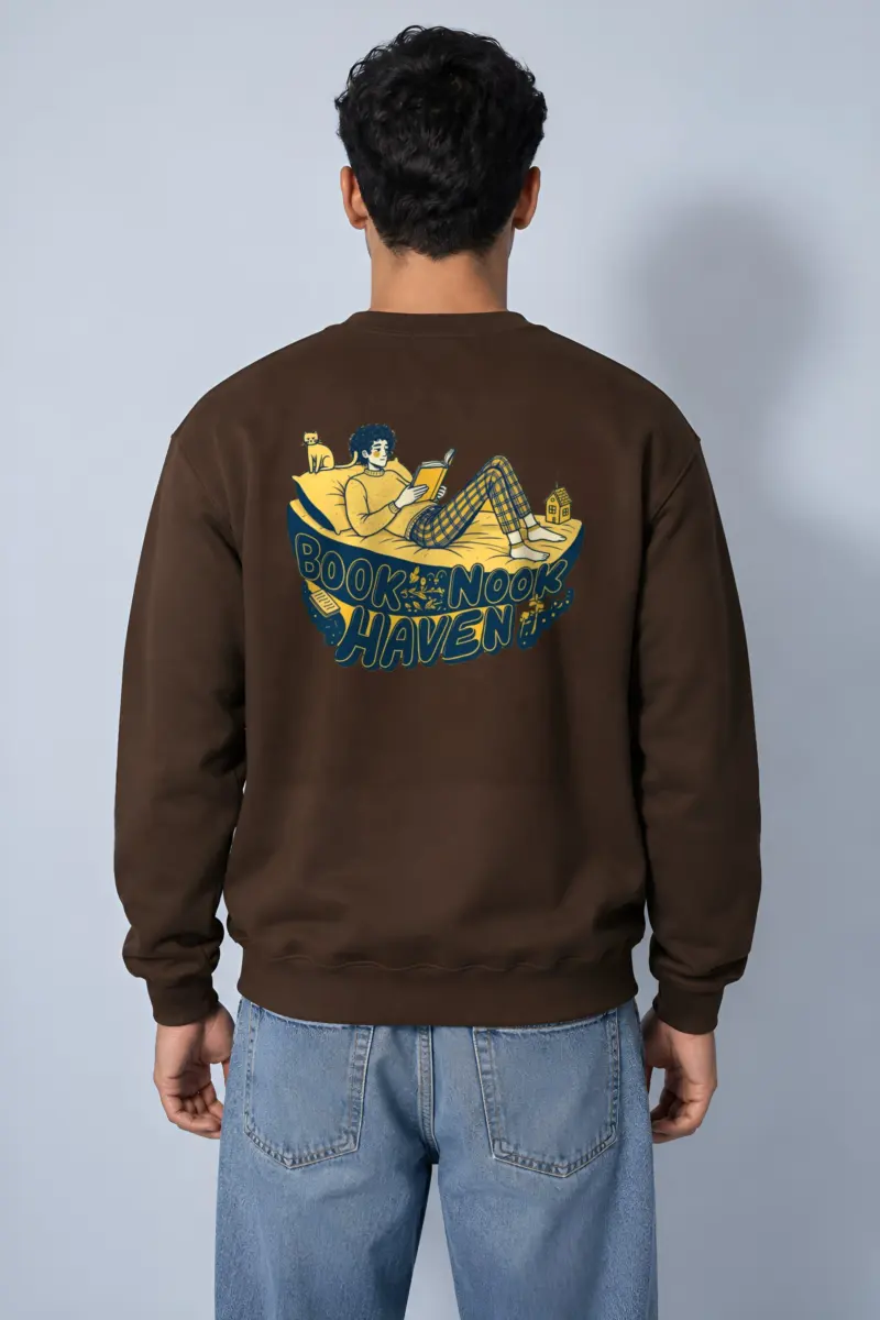 "Book Nook Haven" Heavy Blend Unisex Crewneck Sweatshirt
