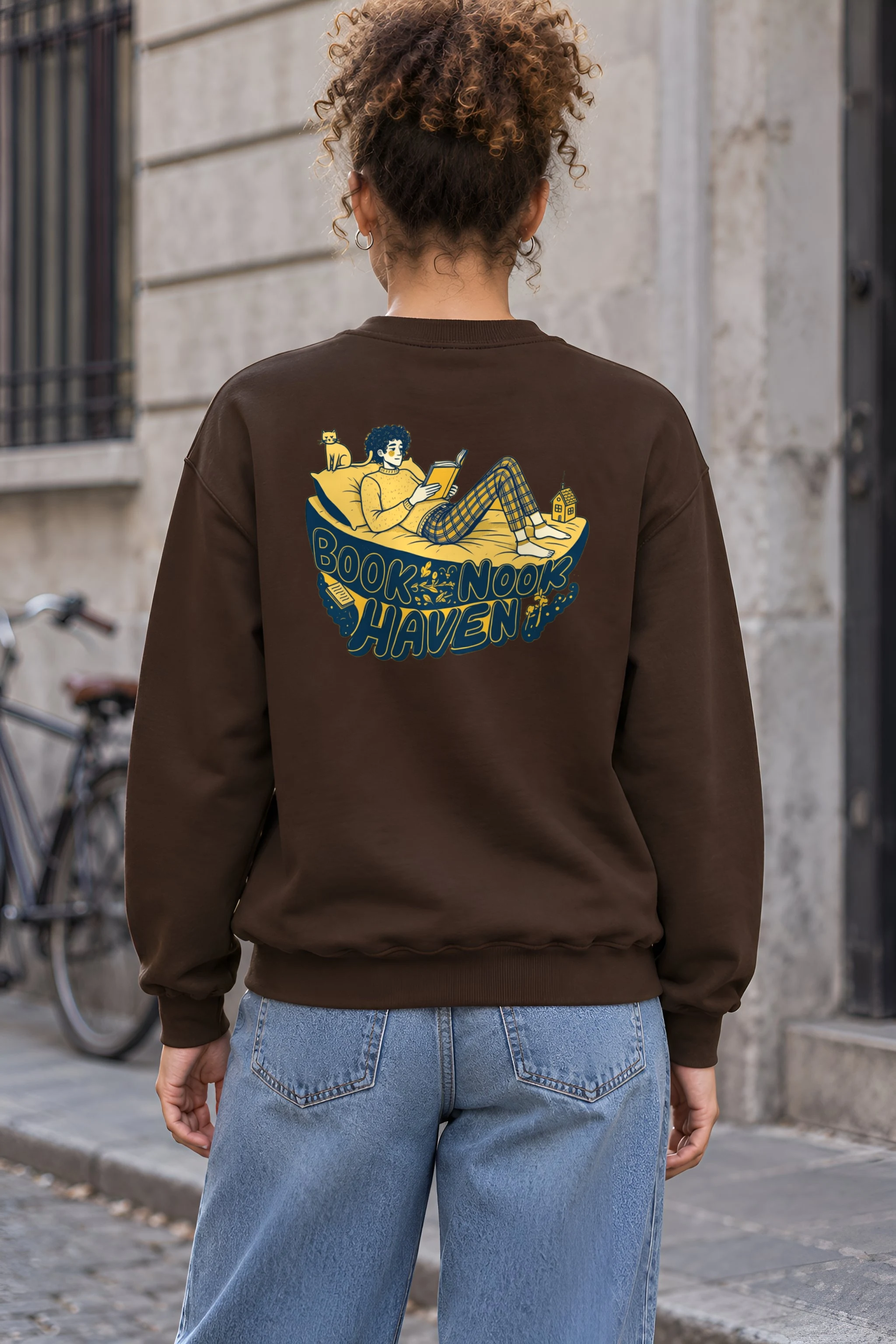 "Book Nook Haven" 1 Crewneck Sweatshirt