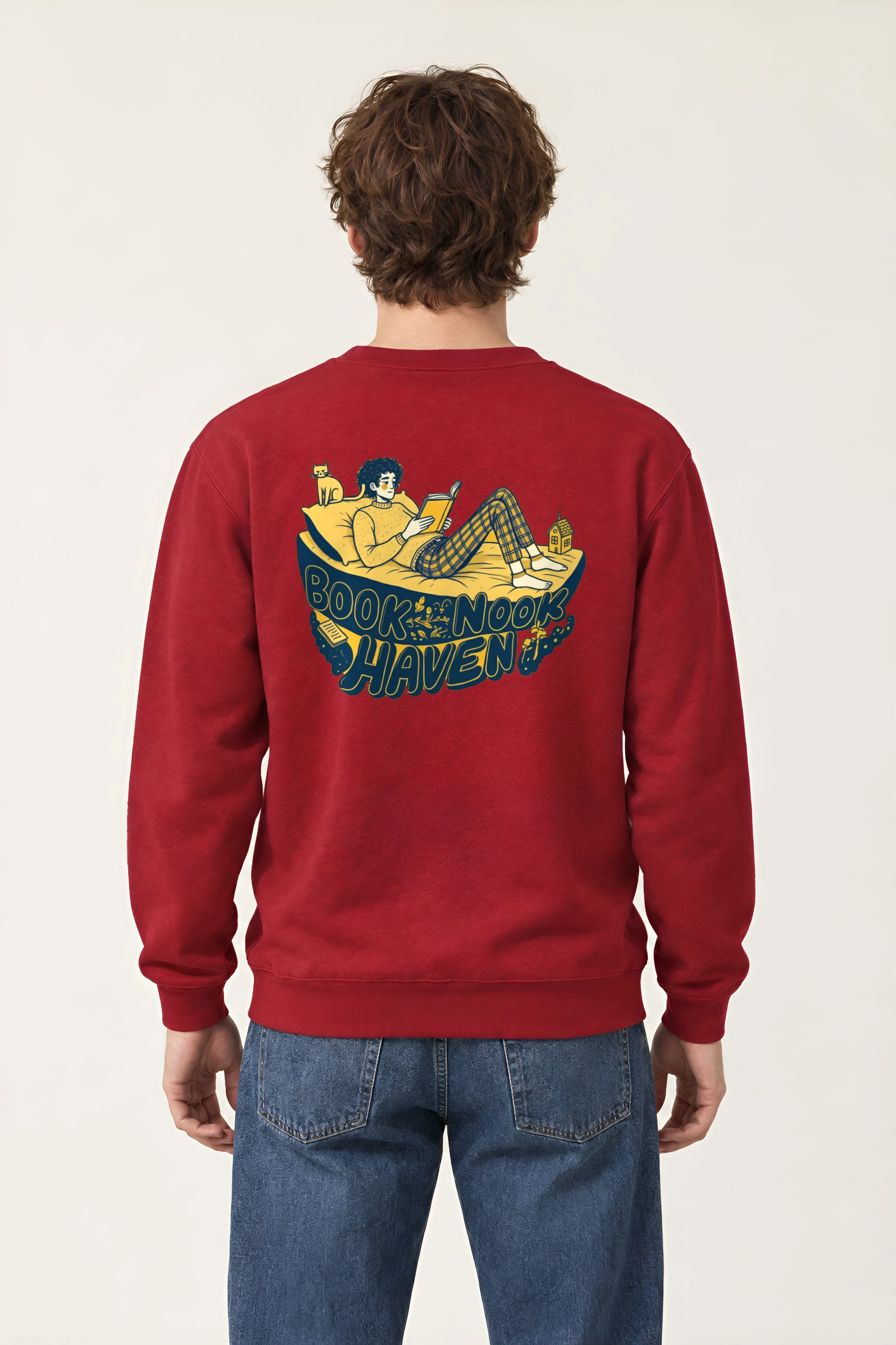 "Book Nook Haven" 1 Crewneck Sweatshirt