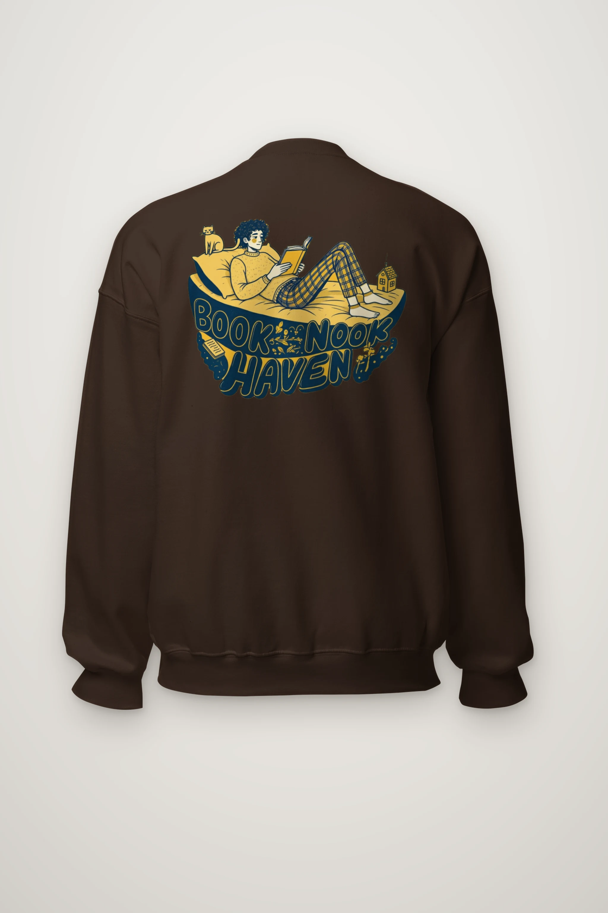 "Book Nook Haven" Heavy Blend Unisex Crewneck Sweatshirt
