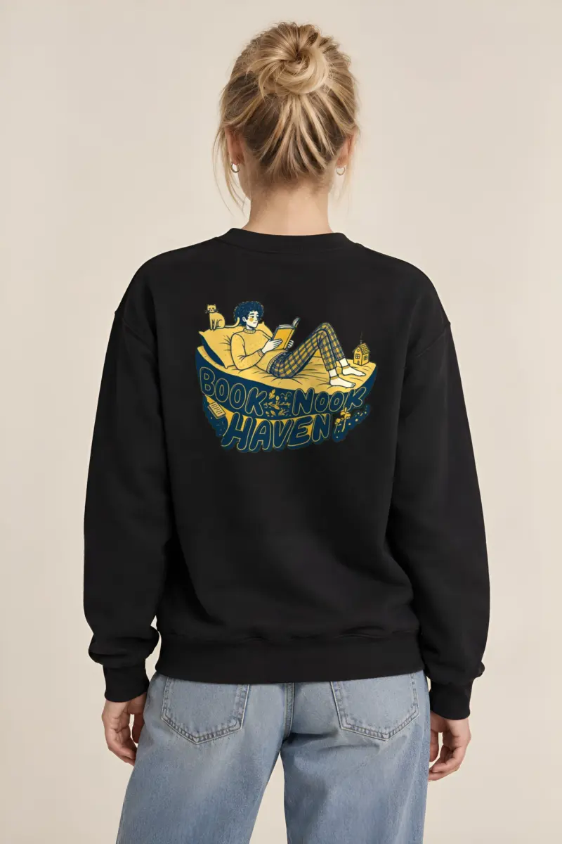 "Book Nook Haven" 1 Crewneck Sweatshirt