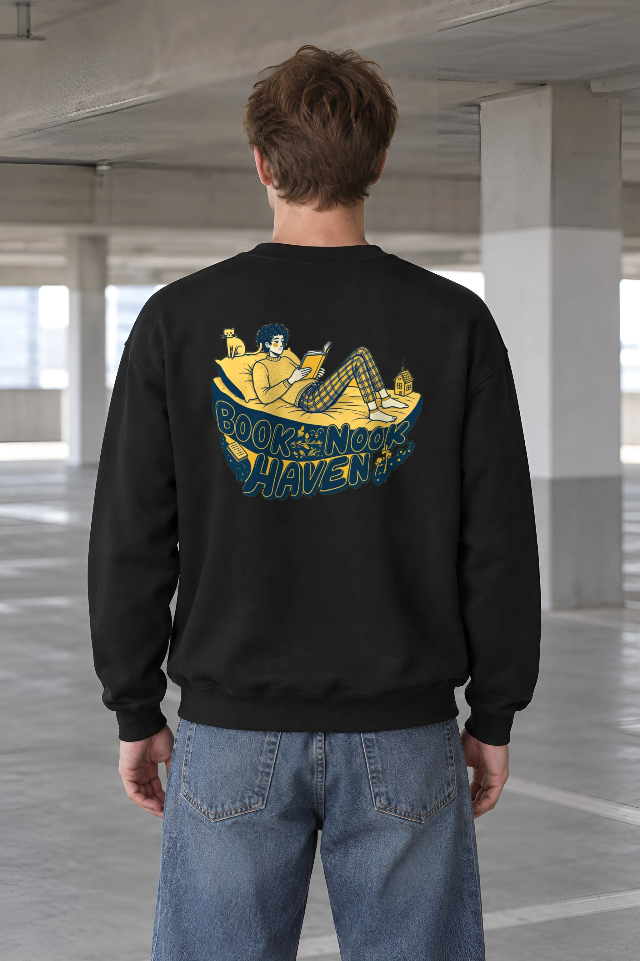 "Book Nook Haven" 1 Crewneck Sweatshirt