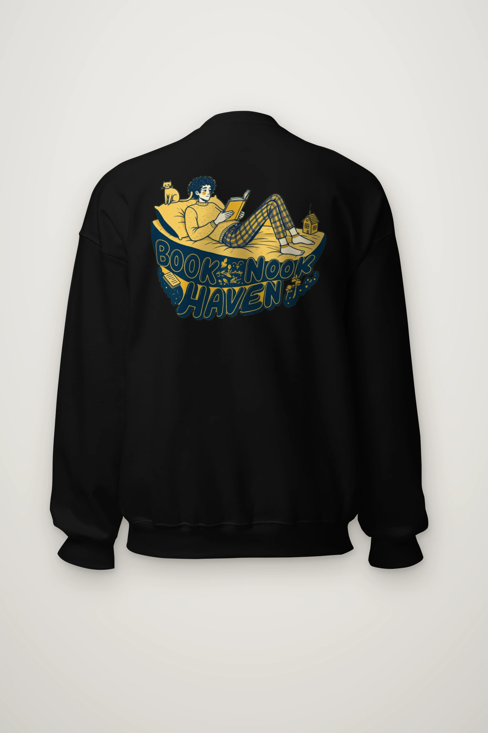 "Book Nook Haven" Heavy Blend Unisex Crewneck Sweatshirt