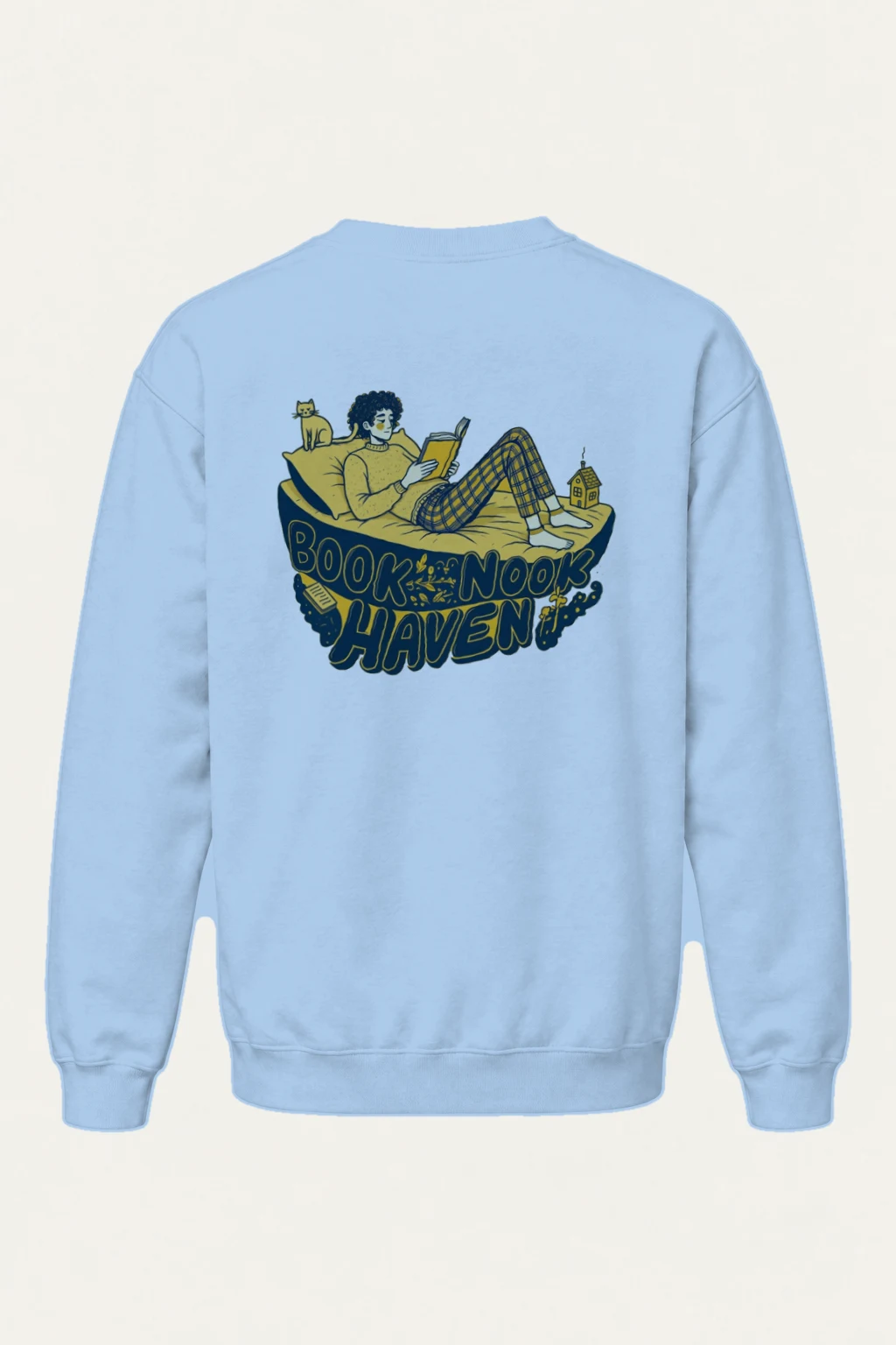 "Book Nook Haven" Heavy Blend Unisex Crewneck Sweatshirt | Gildan 18000