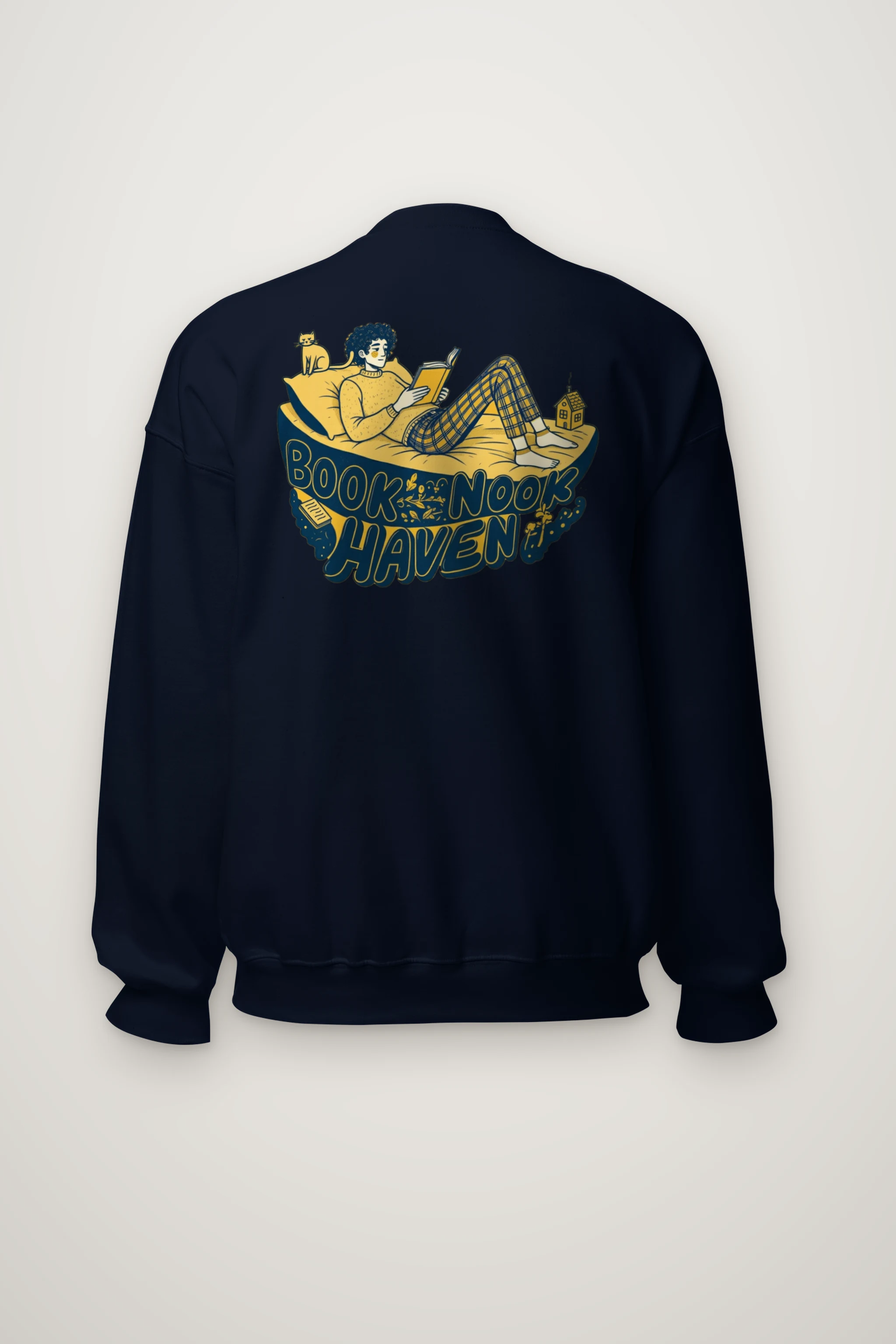 "Book Nook Haven" Heavy Blend Unisex Crewneck Sweatshirt