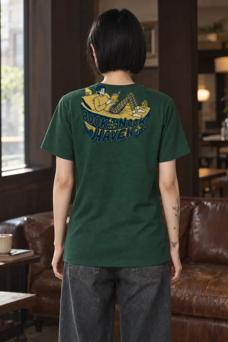 "Book Nook Haven" Heavyweight Unisex Crewneck T-shirt