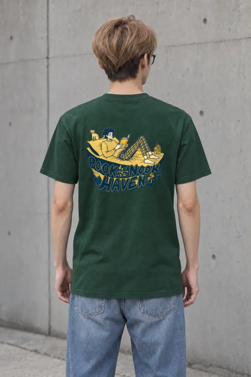"Book Nook Haven" Heavyweight Unisex Crewneck T-shirt
